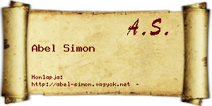 Abel Simon névjegykártya